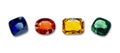 Bright gems on a white background Royalty Free Stock Photo
