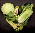 Mix of cabbages on white background: white cabbage, red cabbage, Savoy cabbage, Roman cabbage and Brussels sprouts Royalty Free Stock Photo