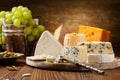 Cheeses from different parts of the world Royalty Free Stock Photo