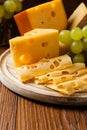 Cheeses from different parts of the world Royalty Free Stock Photo