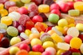 A mix of colorful candy on background, texture