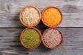 Mix of colorful lentil Royalty Free Stock Photo