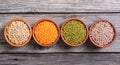 Mix of colorful lentil Royalty Free Stock Photo