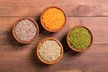 Mix of colorful lentil Royalty Free Stock Photo