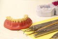 Mix of Dental tools in stomatological clinic Royalty Free Stock Photo