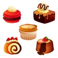 mix dessert set icon vector illustration Royalty Free Stock Photo