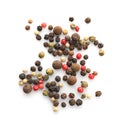 Mix of different pepper grains Royalty Free Stock Photo