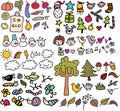 Mix of doodle images. vol. 1 Royalty Free Stock Photo