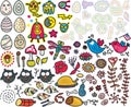 Mix of doodle images. vol. 6 Royalty Free Stock Photo