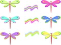 Mix of Dragonflies and Rainbows Royalty Free Stock Photo