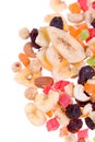 Mix of dried fruits and nuts Royalty Free Stock Photo