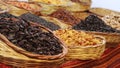 Mix of Dry Nuts on a Market