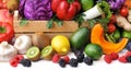 Mix of fresh vegetables, berry and fruit Royalty Free Stock Photo
