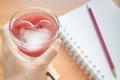 Mix Fruit Juice On Writer Work Table
