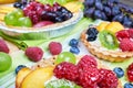 Mix of fruit tarts