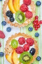 Mix of fruit tarts