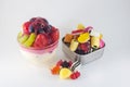 Mix fruits cake and jelly Royalty Free Stock Photo