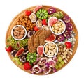 Mix fruits and nuts, healthy diet, Turkish sweets, eating lean Royalty Free Stock Photo