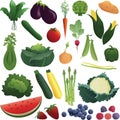 Mixed Garden Fruits and Vegetables