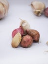 Rustic Garlic and Shallots Royalty Free Stock Photo