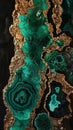 mix of gold, malachite and turquoise textures pattern ai generated