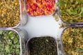 mix of healing herbs, herbal medicine Royalty Free Stock Photo