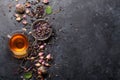 Mix of herbal and fruit dry teas Royalty Free Stock Photo