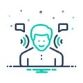 Mix icon for Active Listening, message and speaker