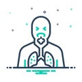 Mix icon for Asthma, dyspnoea and suffocation