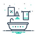 Mix icon for Bathroom, sanitary and washroom