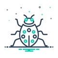 Mix icon for Bug, beetle and nature Royalty Free Stock Photo