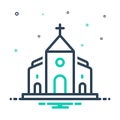 Mix icon for Church, belief and bible Royalty Free Stock Photo