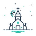 Mix icon for Church, house of god and worship place