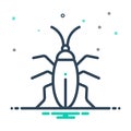 Mix icon for Cockroach, blattodea and bug