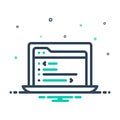 Mix icon for Code, coding and webpage Royalty Free Stock Photo