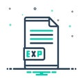 Mix icon for Exp, expiration and closure