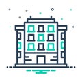 Mix icon for Flat, building and apartment