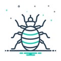 Mix icon for Flea, bite and bug Royalty Free Stock Photo
