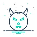 Mix icon for Giant, devil and monster Royalty Free Stock Photo