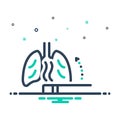 Mix icon for Harmful, lung and smoke Royalty Free Stock Photo