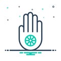 Mix icon for Karma, palm and finger