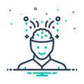 Mix icon for Open Mindedness, open and mind