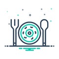 Mix icon for Portions, food and dish