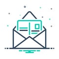 Mix icon for Postal, service and post Royalty Free Stock Photo