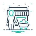 Mix icon for Shopper, shopkeeper and chandle