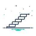 Mix icon for Steps, climb staircase and success