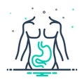 Mix icon for Stomach, belly and body