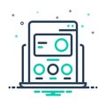 Mix icon for Website, webpage and software Royalty Free Stock Photo