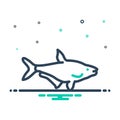 Mix icon for Zope, fish and scaly Royalty Free Stock Photo