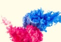 Mix of ink splashes on white background Royalty Free Stock Photo